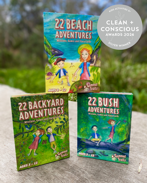 Adventure Anywhere: Beach, Bush & Backyard Fun for Kids by Gumnut Trails – Silver, Best Kids Activities 3+, Clean + Conscious Awards 2026