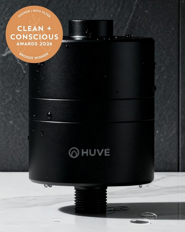 Flow Shower Filter by HUVE – Bronze, Best Shower / Bath Filter, Clean + Conscious Awards 2026