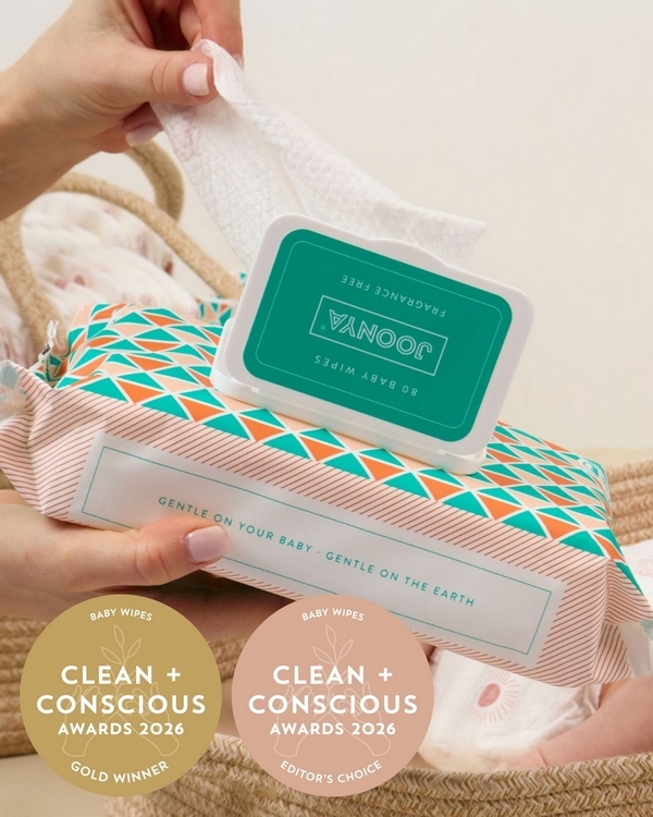 Skin-Loving, Eco Wipes by Joonya – Gold + Editor's Choice, Best Baby Wipes, Clean + Conscious Awards 2026