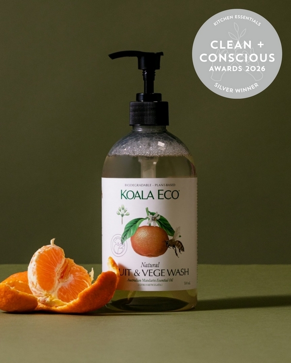 Natural Fruit & Vegetable Wash by Koala Eco – Silver, Best Kitchen Essentials, Clean + Conscious Awards 2026