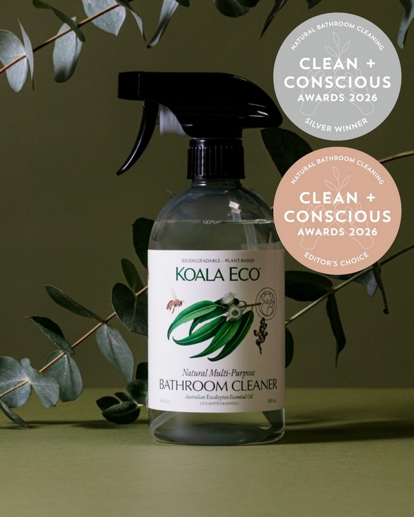 Natural Multi-Purpose Bathroom Cleaner by Koala Eco – Silver + Editor's Choice, Best Natural Bathroom Cleaning, Clean + Conscious Awards 2026