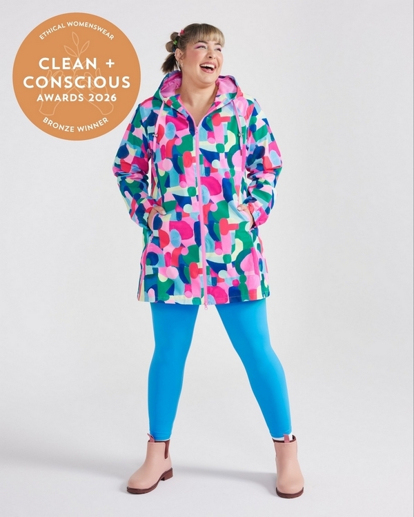 Longline Raincoat by Mama Movement – Bronze, Best Sustainable Womenswear, Clean + Conscious Awards 2026