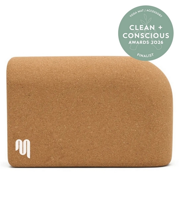 Curved Cork Yoga Block by MoveActive – Finalist, Best Sustainable Yoga Mat / Accessory, Clean + Conscious Awards 2026