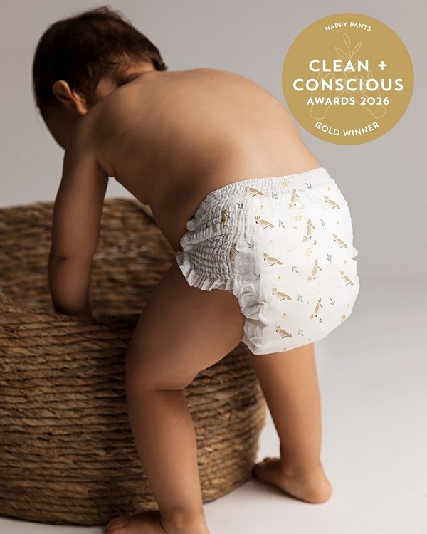tooshies Nappy Pants by Tooshies – Gold, Best Nappy Pants, Clean + Conscious Awards 2026
