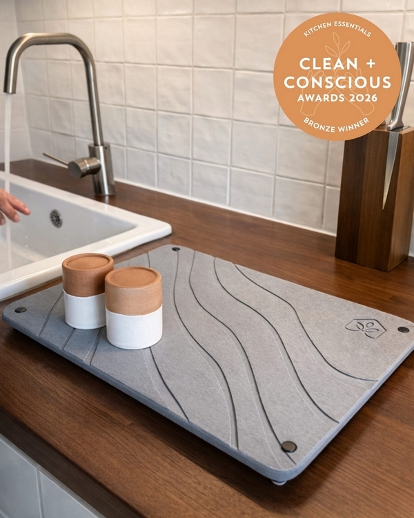 Stone Dish Drying Mat by Natureva – Bronze, Best Kitchen Essentials, Clean + Conscious Awards 2026