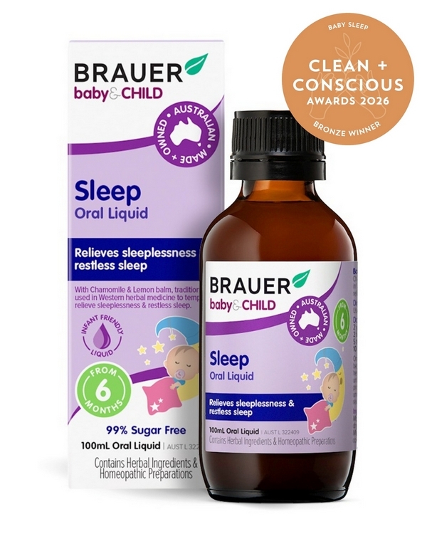 Baby & Child Sleep Oral Liquid by Brauer – Bronze, Best Baby Sleep, Clean + Conscious Awards 2026