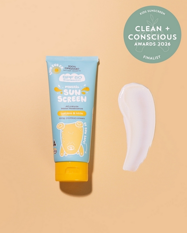 Kids Mineral Sunscreen by Sun Cub Co – Finalist, Best Kids Natural Sunscreen, Clean + Conscious Awards 2026