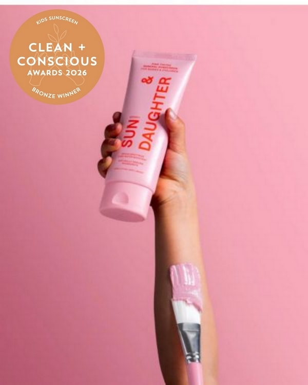 Pink Mineral Sunscreen for Babies & Children by Sun & Daughter – Bronze, Best Kids Natural Sunscreen, Clean + Conscious Awards 2026