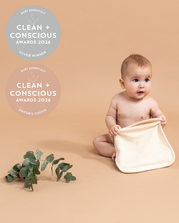 Organic cotton washer by UMe Australia – Silver + Editor's Choice, Best Baby Essentials, Clean + Conscious Awards 2026