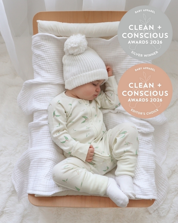 Organic Cotton Baby & Toddler Growsuit by Wildborn – Silver + Editor's Choice, Best Baby Apparel, Clean + Conscious Awards 2026
