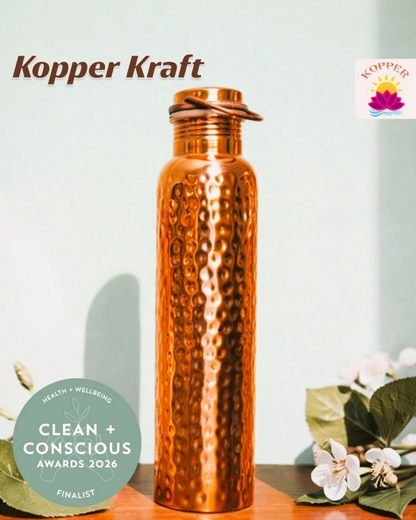 Copper Water Bottle by Kopper Kraft – Finalist, Best Health + Wellbeing Product, Clean + Conscious Awards 2026