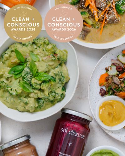 Sol Cleanse - Organic Wholefood Meal Pack, Gold + Editor’s Choice | Best Home Deliveries 2026, Clean + Conscious
